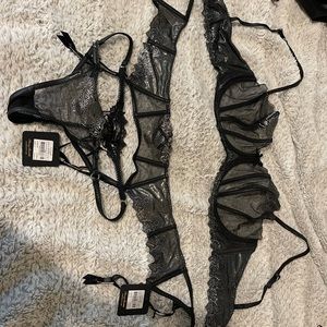 Honey Birdette Natalie L thong XL garter